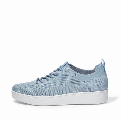 Fitflop Women's RALLY Airyknit Sneakers - Blue Silver, WZ7430895